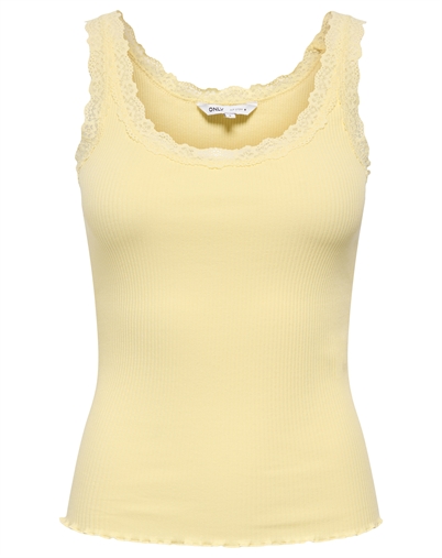 Only - ONLSara Blonde Lace Tank Top - Double Cream